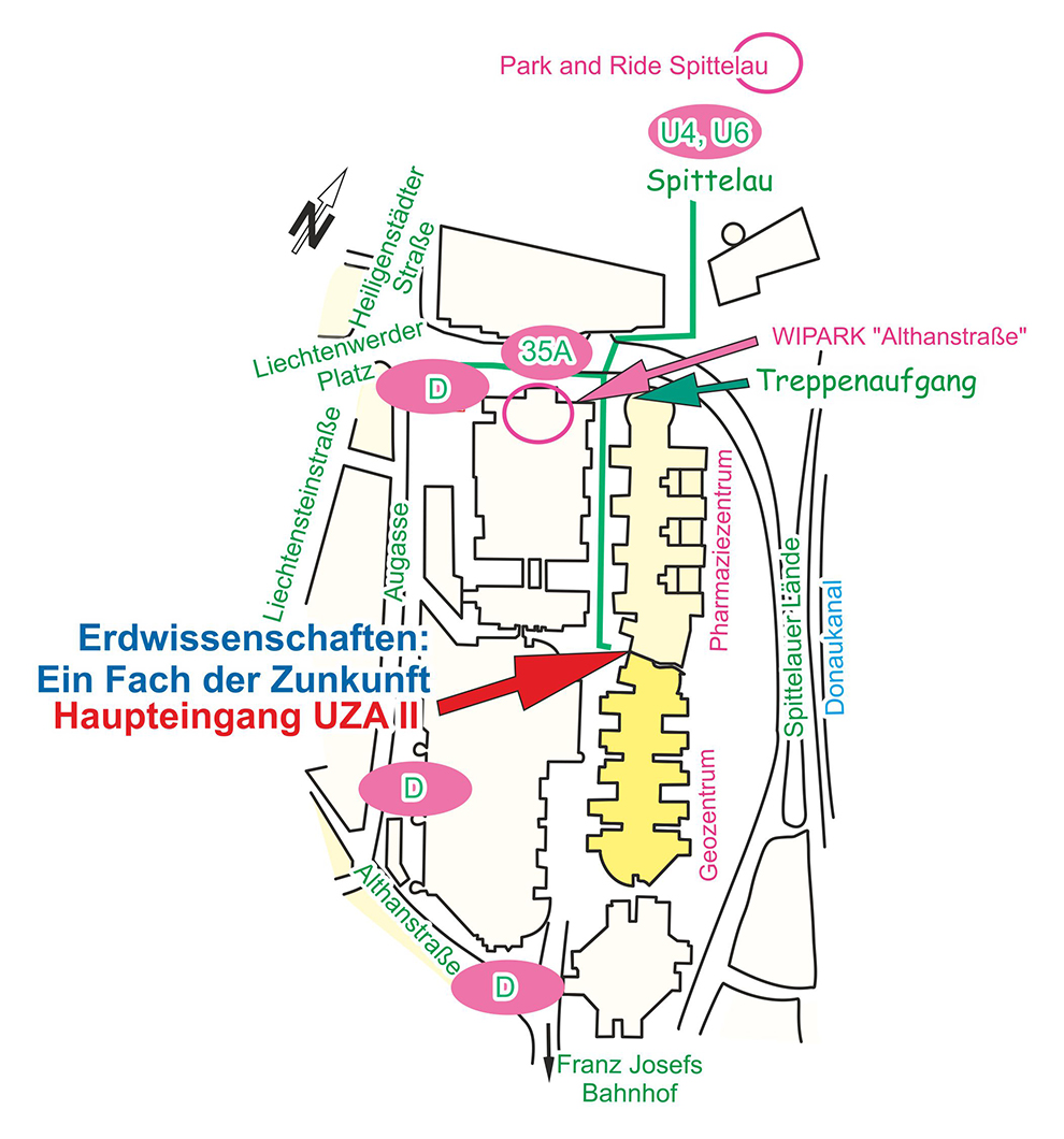 Map: Access to Geozentrum